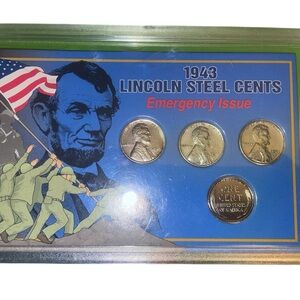 Lincoln Steel Cents Set with Certificate of  Authenticity